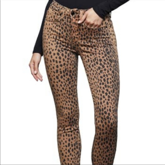 GOOD AMERICAN Good Waist Skinny Leopard Jeans NWT - Picture 5 of 6